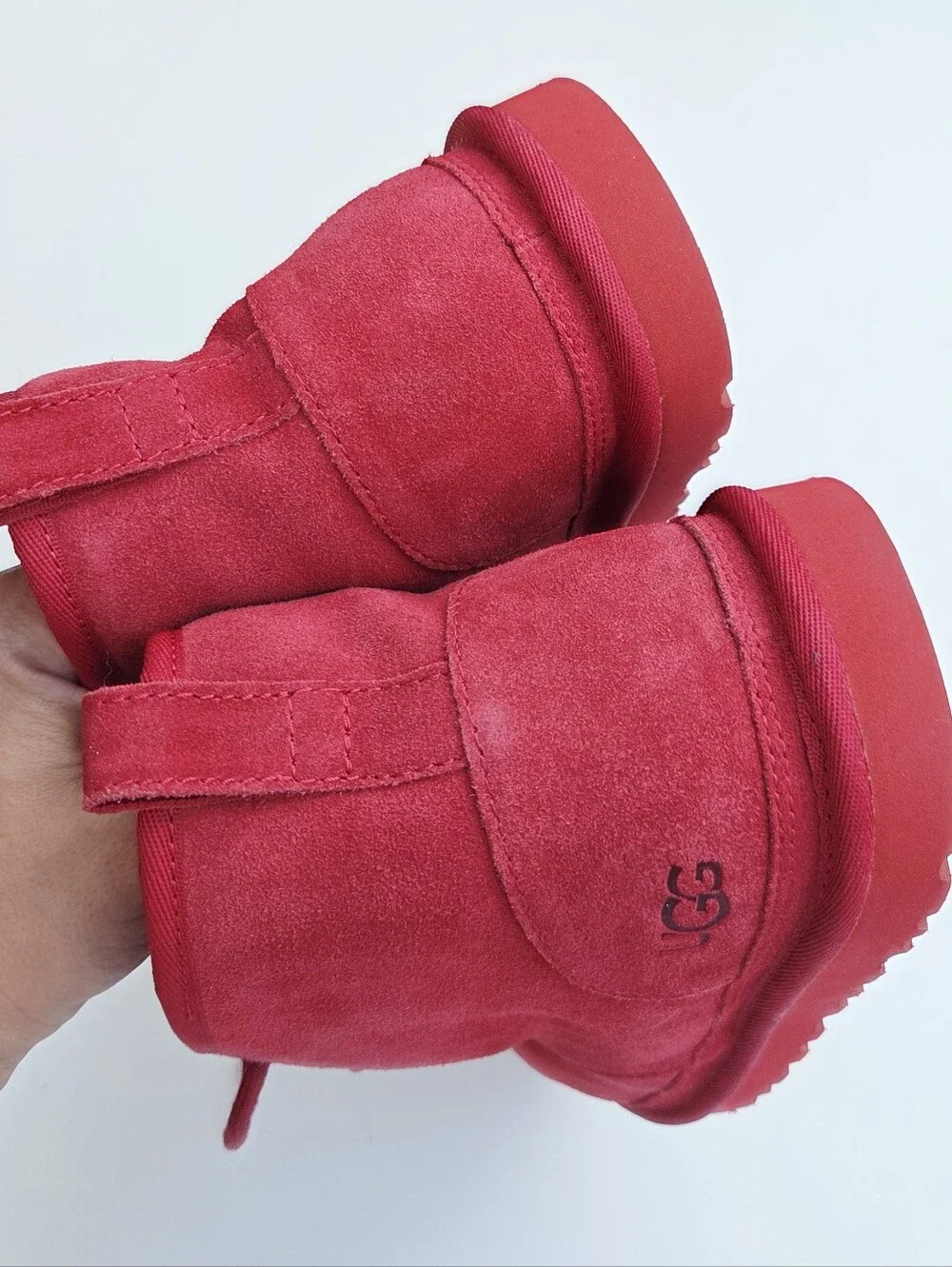 UGG Neumel Men's suede lace-up boots Samba Red Size 11